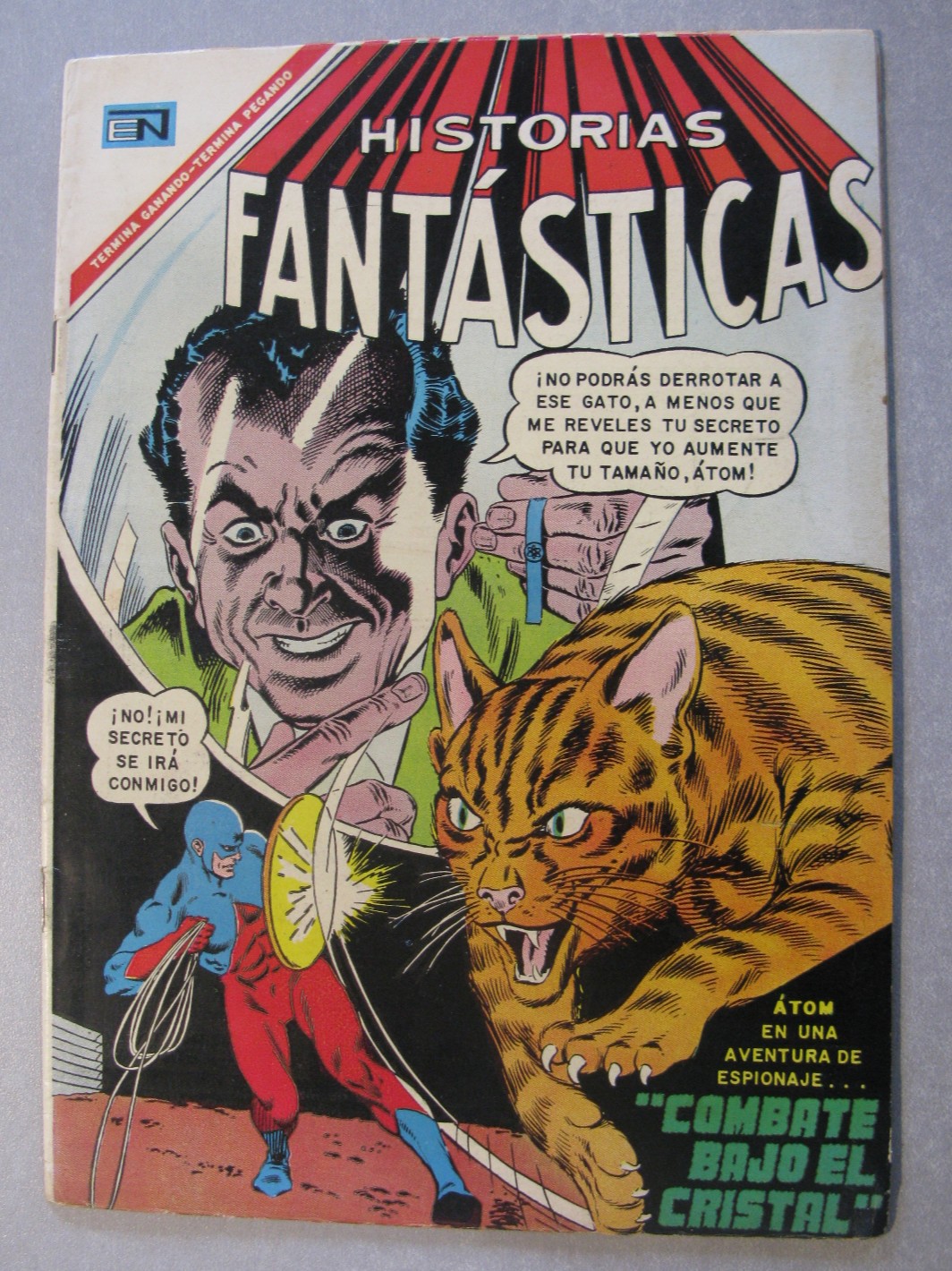 HISTORIAS FANTÁSTICAS Nº 180 - ÁTOM - COMBATE BAJO EL CRISTAL - NOVARO 1967